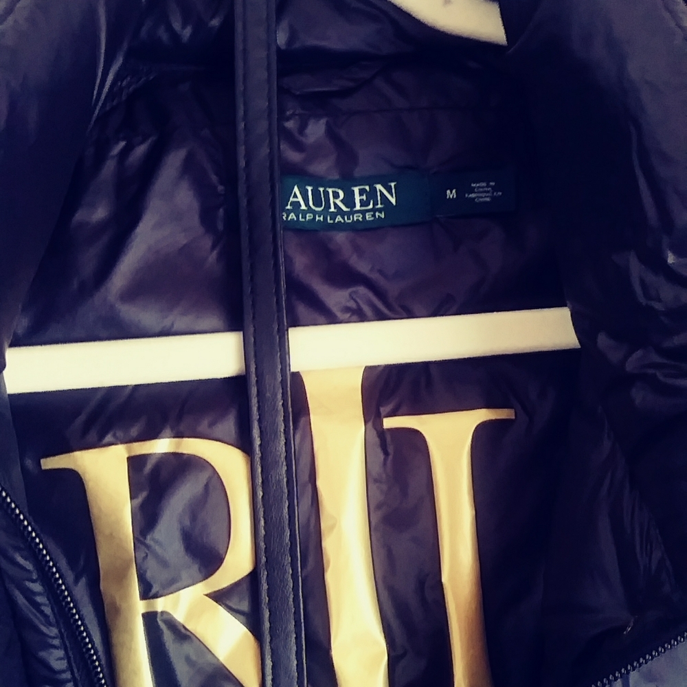 Ralph Lauren down puffer coat w hood M